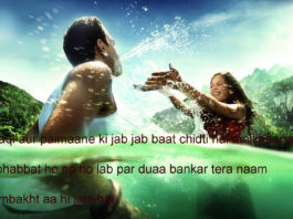 ख़्याल गुम हैं महफ़िल ए रानाई में mohabbat shayari ,