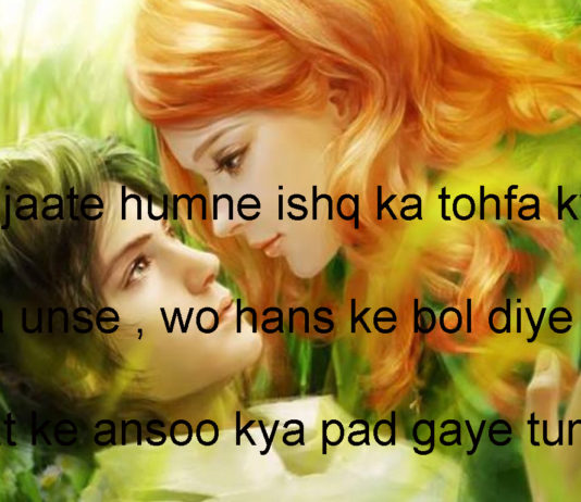 जाते जाते हमने इश्क़ का तोहफ़ा क्या माँगा उनसे funny shayari,