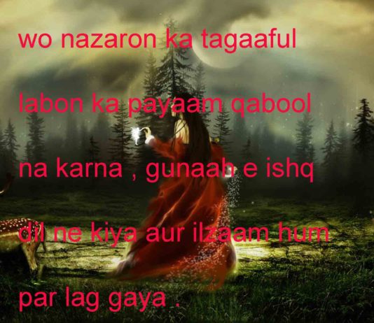 ख़्यालों की चहल कदमी में निकल आया था love shayari ,