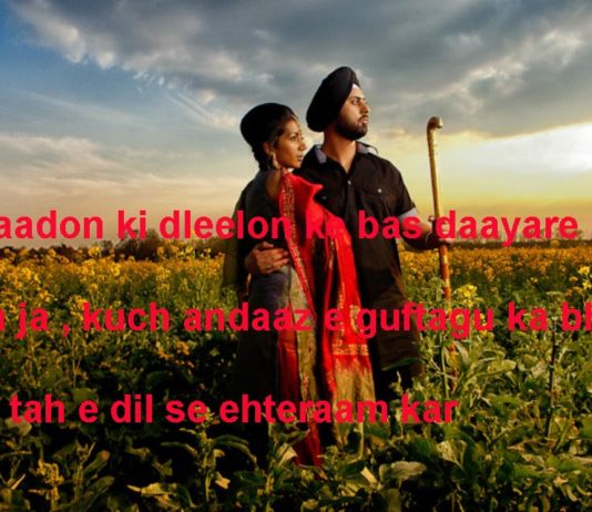 वादों की दलीलों के बस दायरे में न जा urdu love quotes in hindi,