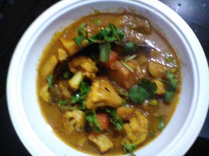 cauliflower masala curry vegan recipes indian in hindi ,