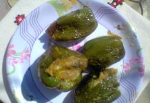 stuffed capsicum, bharwa shimla mirch healthy indian recipe,