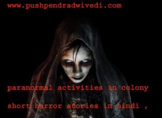 paranormal activities in colony short horror stories in hindi ,