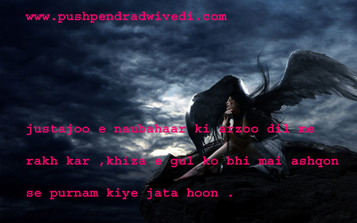 dark life quotes in hindi जुस्तजू ए नौबहार की आरज़ू दिल में रख कर ,