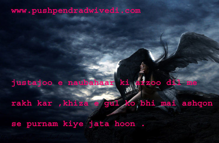 dark life quotes in hindi जुस्तजू ए नौबहार की आरज़ू दिल में रख कर ,